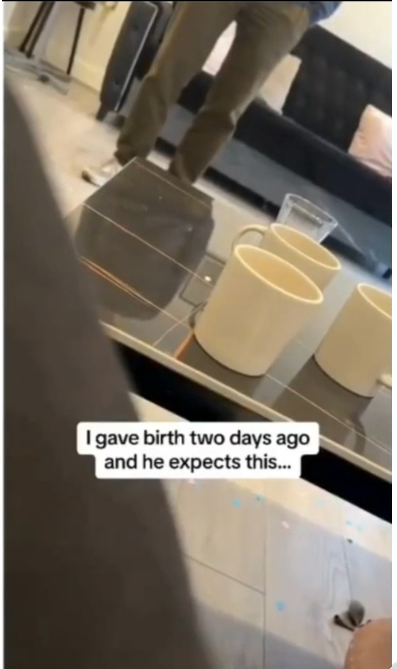 Trending: Lady Fights Back As Her Husband Wanted Her To Cook For His Parents Two Days After Giving Birth To Their Child (Video)